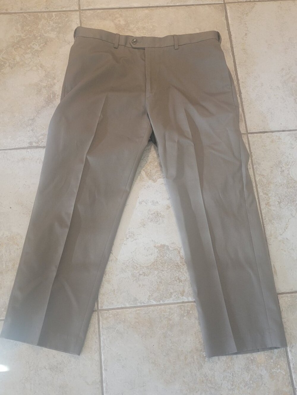 Perry Ellis Portfolio Premium Twill Slacks Mens 38x30 Sandstone Pants - NWT